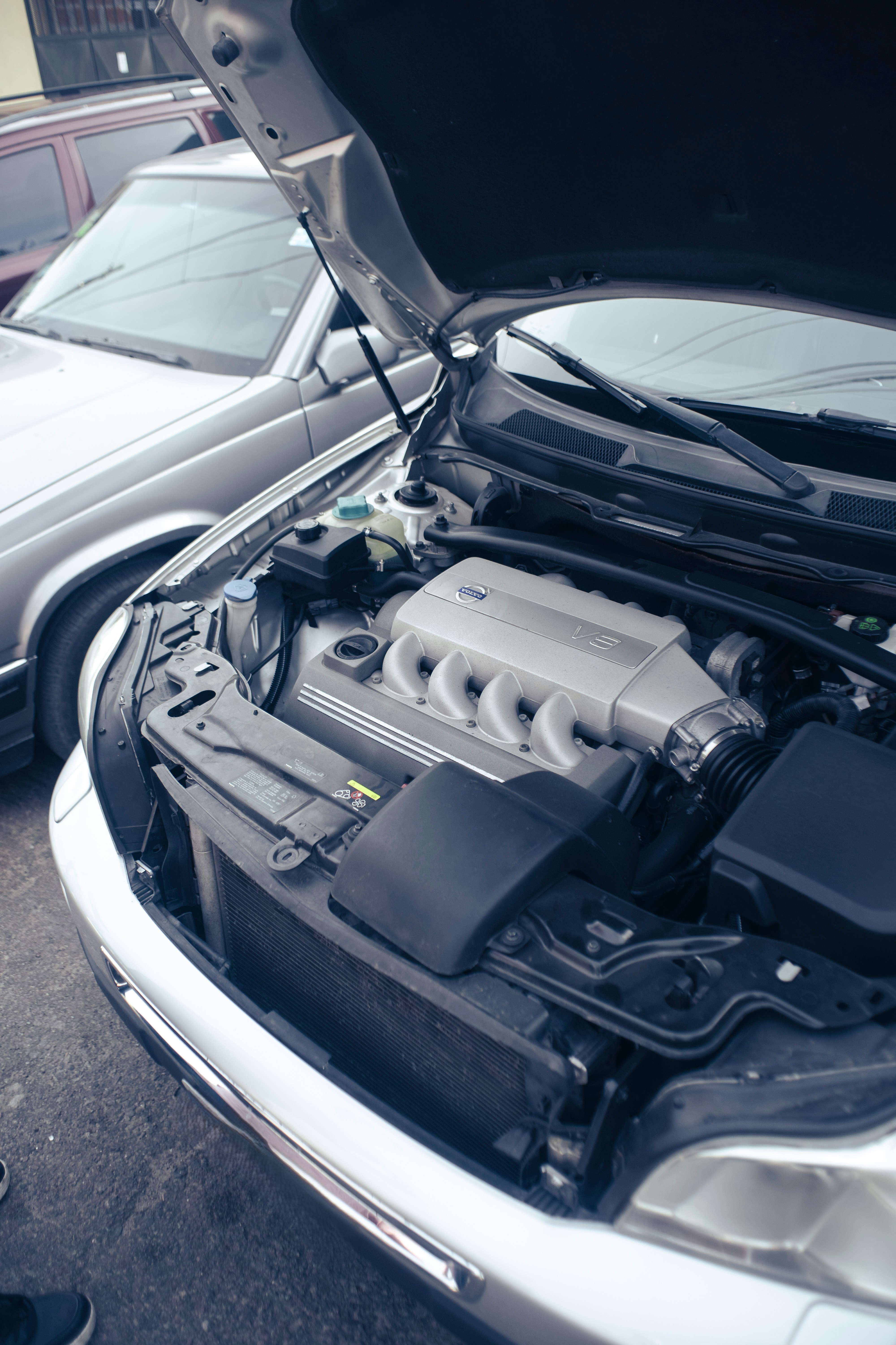 Close-up of car engine bay used as hero image for mobile auto repair services in Everett